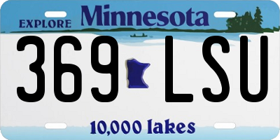 MN license plate 369LSU