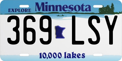 MN license plate 369LSY