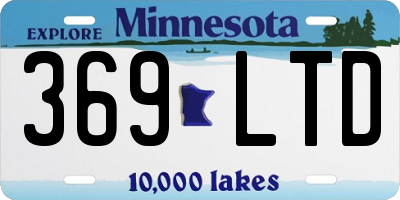MN license plate 369LTD