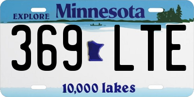 MN license plate 369LTE
