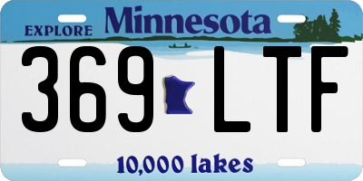MN license plate 369LTF
