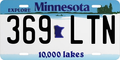 MN license plate 369LTN