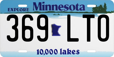 MN license plate 369LTO
