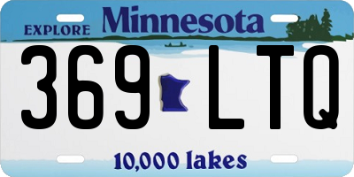 MN license plate 369LTQ