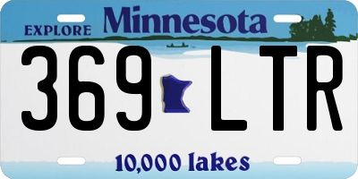 MN license plate 369LTR