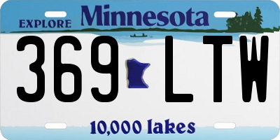 MN license plate 369LTW