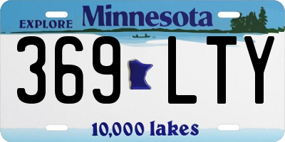 MN license plate 369LTY