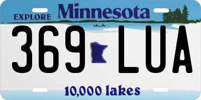 MN license plate 369LUA