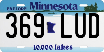 MN license plate 369LUD