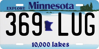MN license plate 369LUG