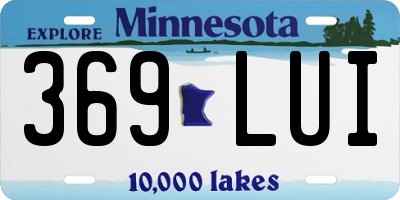 MN license plate 369LUI