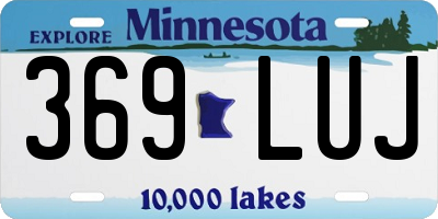 MN license plate 369LUJ
