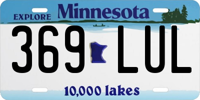 MN license plate 369LUL