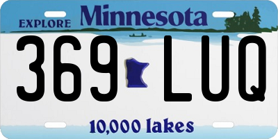 MN license plate 369LUQ