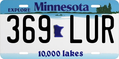 MN license plate 369LUR