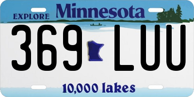 MN license plate 369LUU