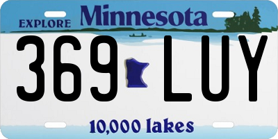 MN license plate 369LUY