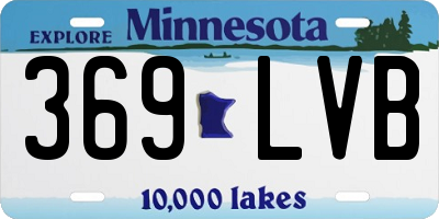 MN license plate 369LVB