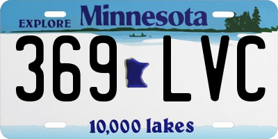 MN license plate 369LVC