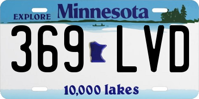 MN license plate 369LVD