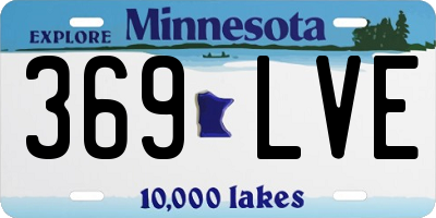 MN license plate 369LVE