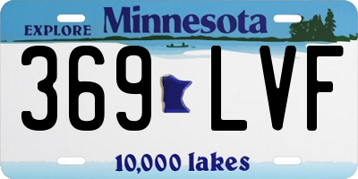 MN license plate 369LVF