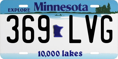 MN license plate 369LVG
