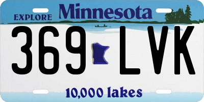 MN license plate 369LVK