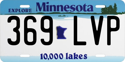 MN license plate 369LVP