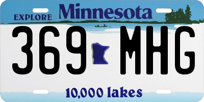 MN license plate 369MHG