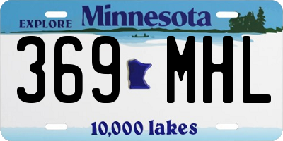 MN license plate 369MHL