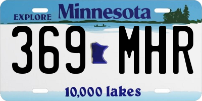 MN license plate 369MHR