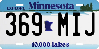 MN license plate 369MIJ