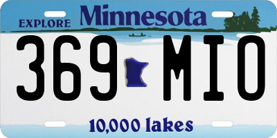 MN license plate 369MIO