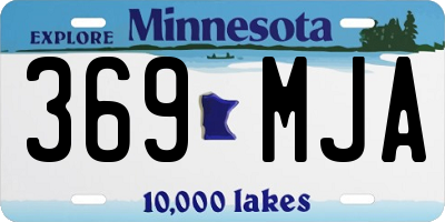 MN license plate 369MJA
