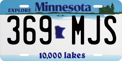 MN license plate 369MJS