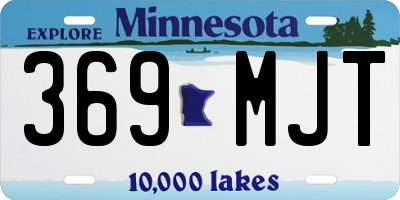 MN license plate 369MJT