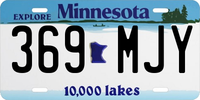MN license plate 369MJY