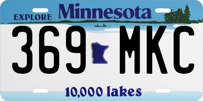 MN license plate 369MKC