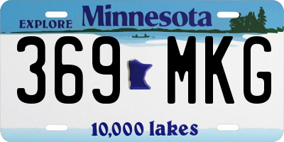 MN license plate 369MKG