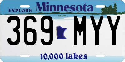 MN license plate 369MYY