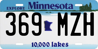MN license plate 369MZH