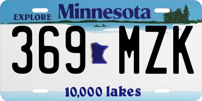 MN license plate 369MZK