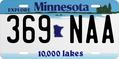 MN license plate 369NAA