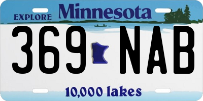 MN license plate 369NAB
