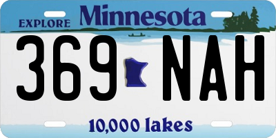 MN license plate 369NAH