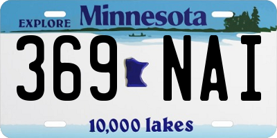 MN license plate 369NAI