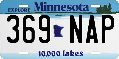 MN license plate 369NAP