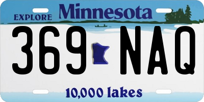 MN license plate 369NAQ