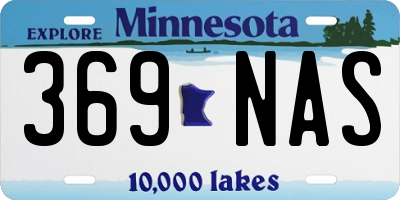 MN license plate 369NAS